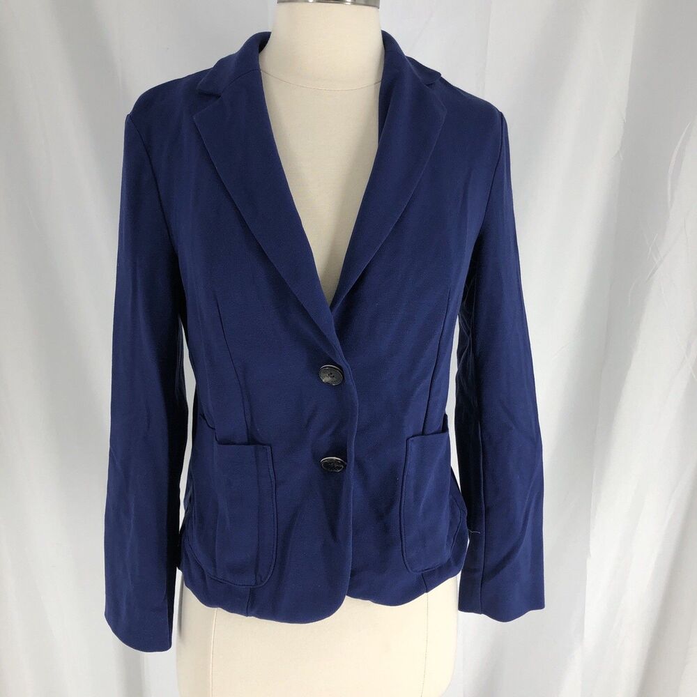 BOSS Women's Size 6 Navy Tailored Jacket Blazer Viscose Elastane Polyester